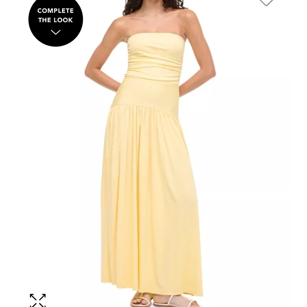 STAUD Mariana Strapless Maxi Dress